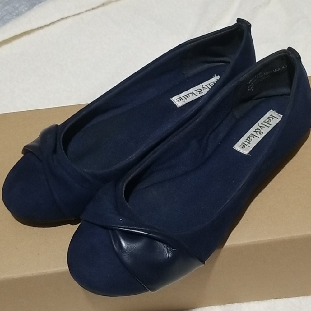 Navy blue flats
